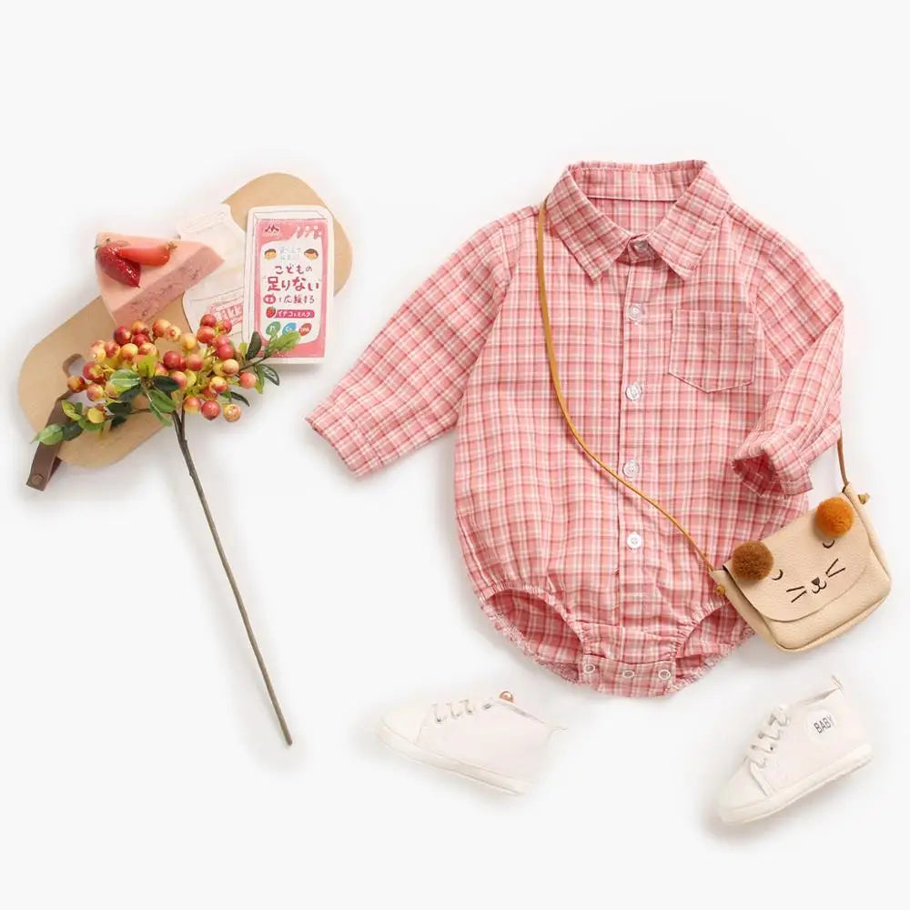 Mia~Mya~Mae Baby Boy Casual Cotton Baby Clothing Long Sleeve Toddler Infant Clothes Fashion Plaid