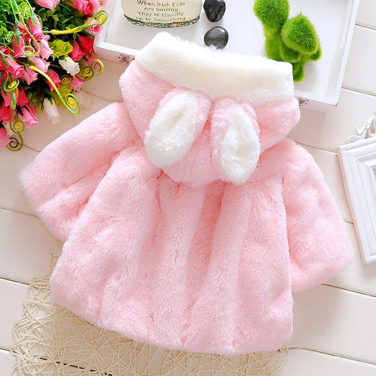 Newborn Infant Babys Girls Jacket Coat Snowsuit Winter Baby Clothes Fleece Hooded Cloak Outwear Baby Clothing