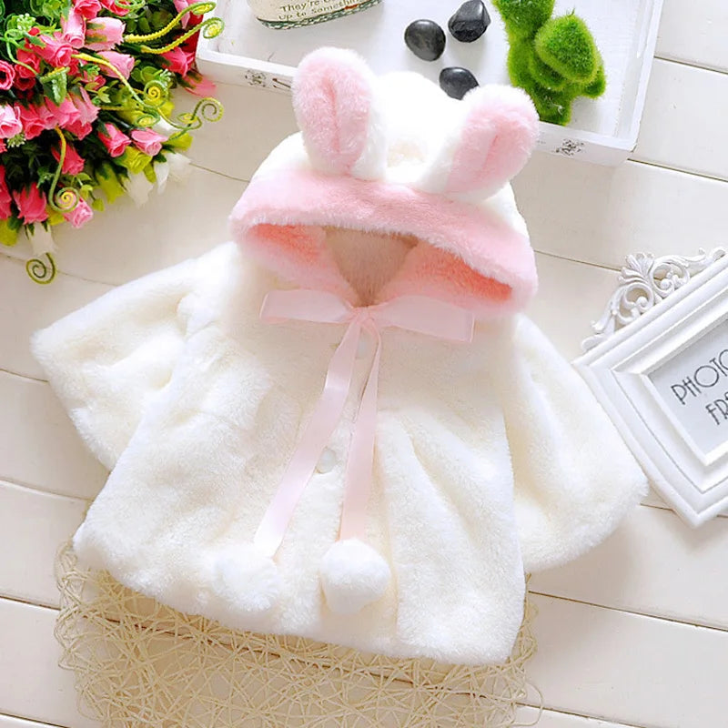 Newborn Infant Babys Girls Jacket Coat Snowsuit Winter Baby Clothes Fleece Hooded Cloak Outwear Baby Clothing