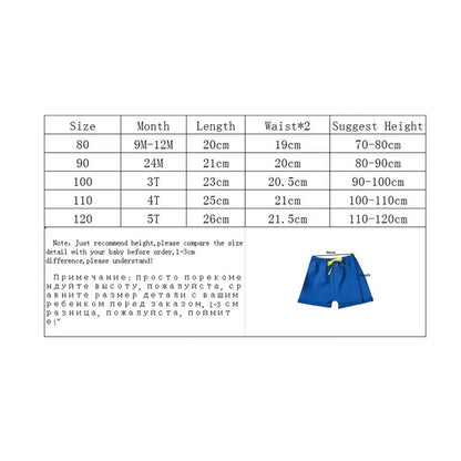 Summer Baby Boy Shorts Fashion Cotton Shorts For Boys Girls Toddler Panties Kids Beach Short Sports Pants Baby Clothing 9M-5T