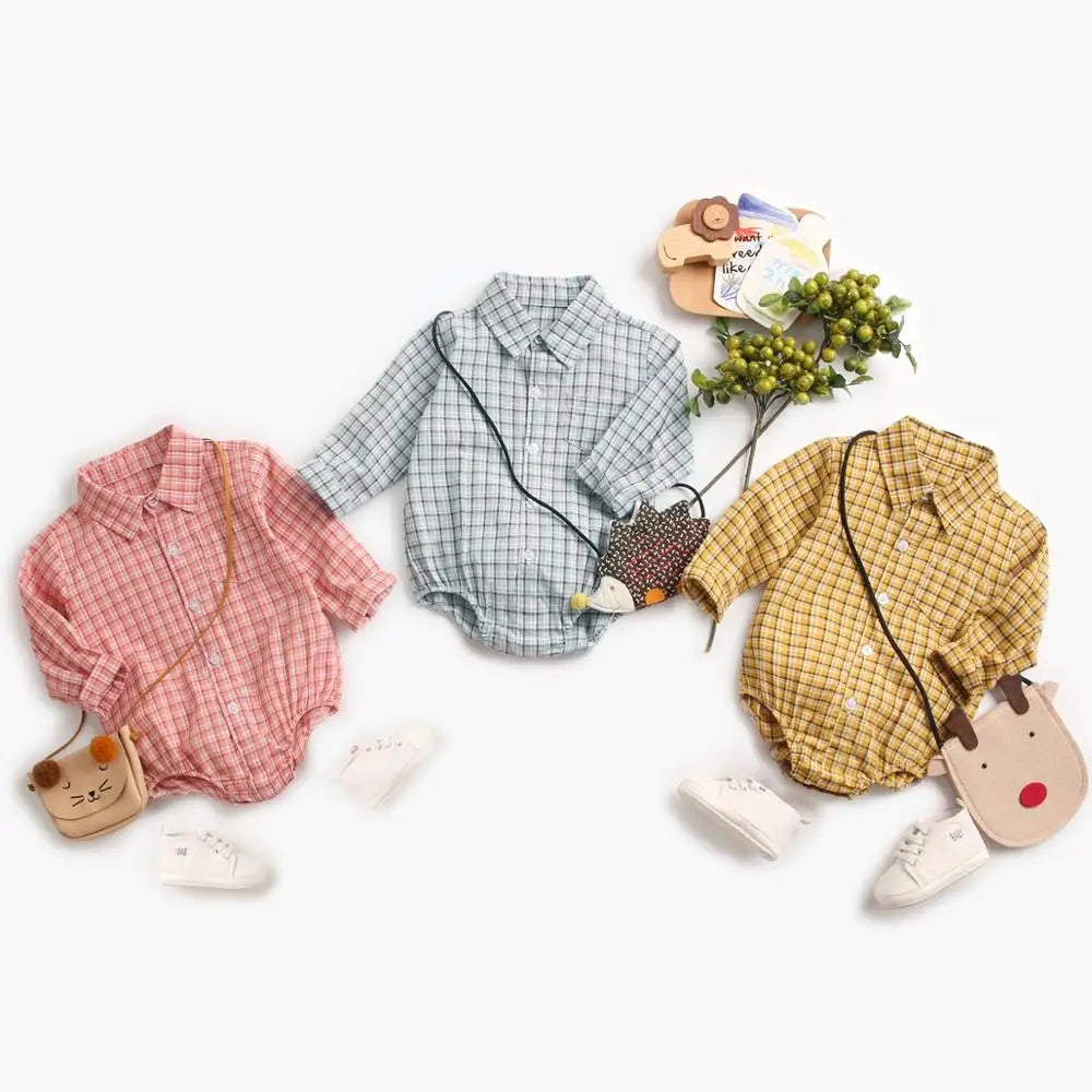 Mia~Mya~Mae Baby Boy Casual Cotton Baby Clothing Long Sleeve Toddler Infant Clothes Fashion Plaid