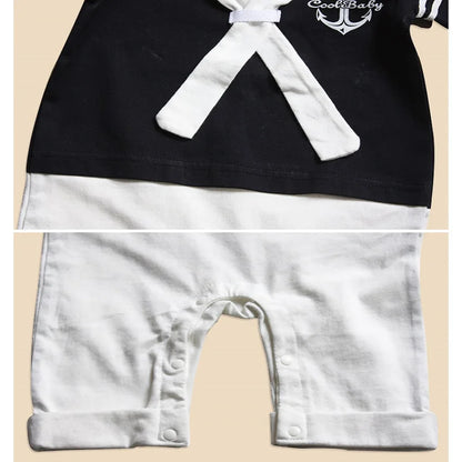 Mia~Mya~Mae 2024 Navy Sailor Newborn Clothes Baby Boys Jumpsuits Shortall 100% Cotton Seaman