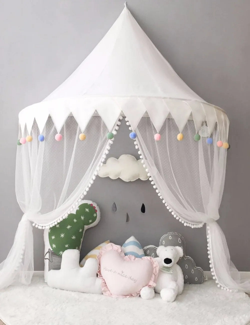 Princess Castle Children Teepee Tent Baby Crib Netting Infant Mosquito Net Baby Bed Canopy(Free Shipping)