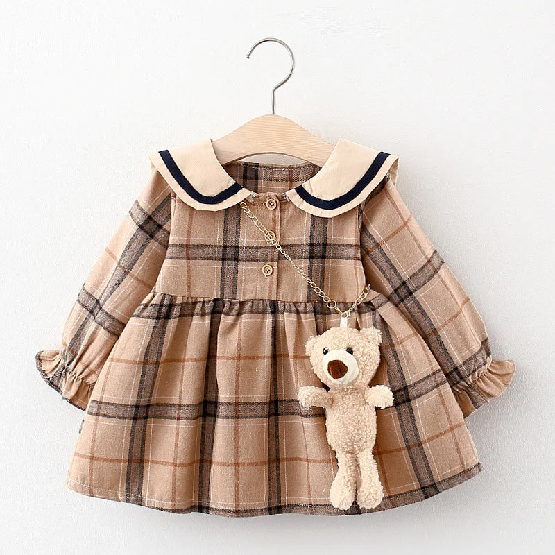 Mia~Mya~Mae Toddler Girls Princess Plaid Birthday Dresses For Infant Baby Clothing