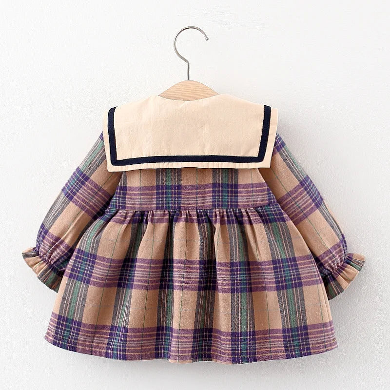 Mia~Mya~Mae Toddler Girls Princess Plaid Birthday Dresses For Infant Baby Clothing