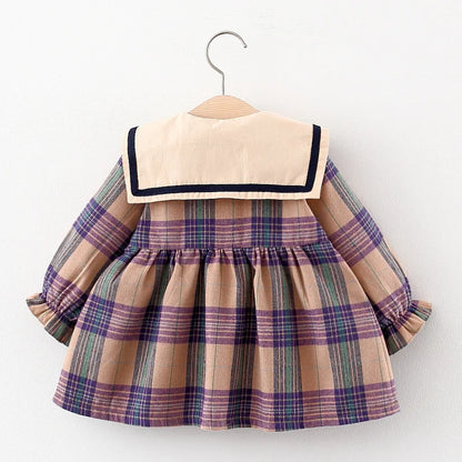 Mia~Mya~Mae Toddler Girls Princess Plaid Birthday Dresses For Infant Baby Clothing