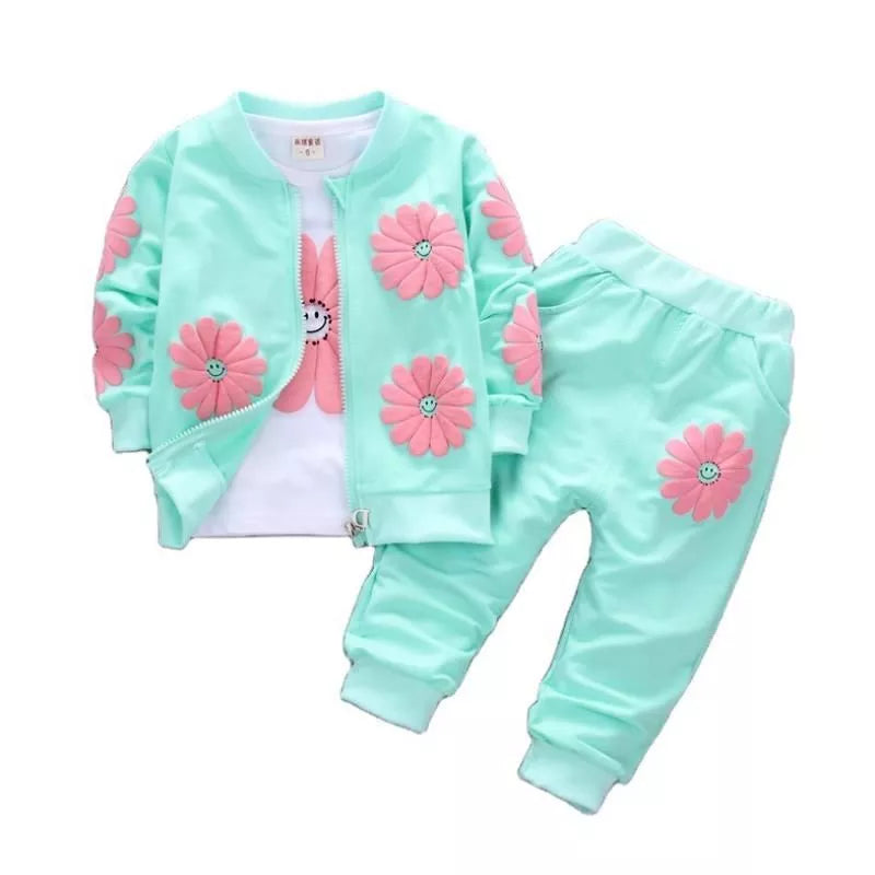 Mia~Mya~Mae girls Printing jump suit Three-piece girls  0-4years old