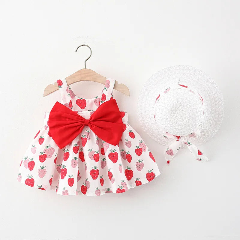 Mia~Mya~Mae Baby Clothing Sets Summer Striped Dress and Shorts 2Pcs Newborn Baby Girl Clothes