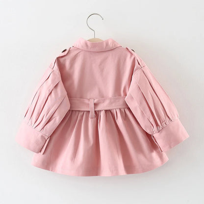 Moore Fashion Baby Trench Coat Cotton Autumn Spring Baby Girl Clothes Kids Jackets for Girls Coats Infant Outerwear.