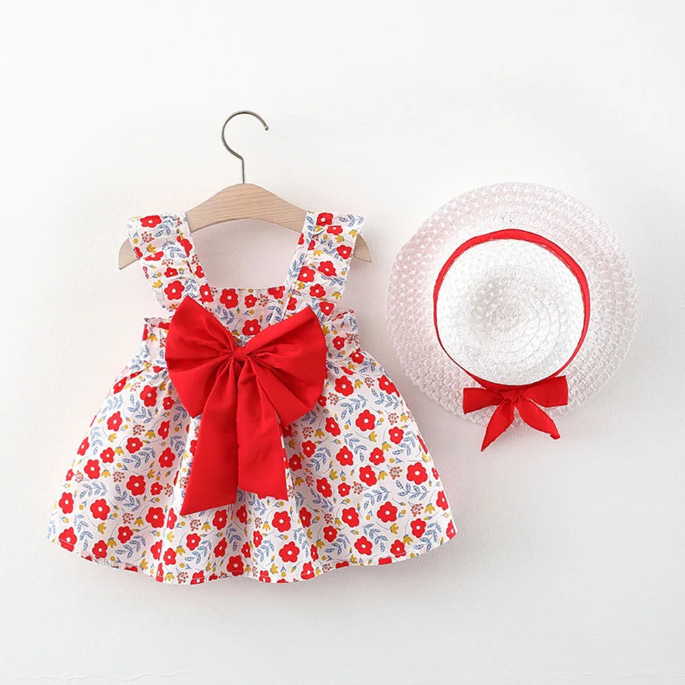 Mia~Mya~Mae 2023 Girls Cute Summer Sleeveless 2Piece Dress Set.