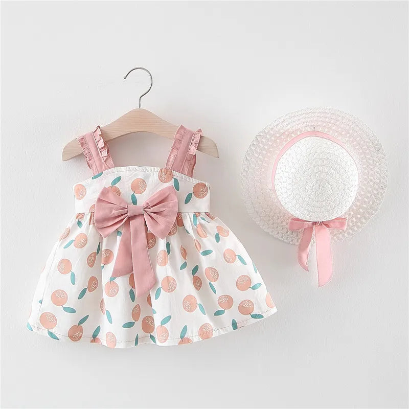 Mia~Mya~Mae Baby Clothing Sets Summer Striped Dress and Shorts 2Pcs Newborn Baby Girl Clothes