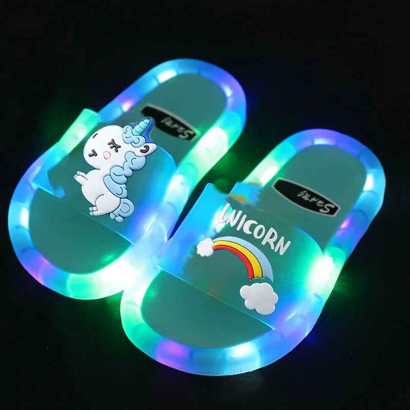 Mia-Mya-Mae Boys &amp; Girls Slippers Cartoon Unicorn Animals Prints Shoes