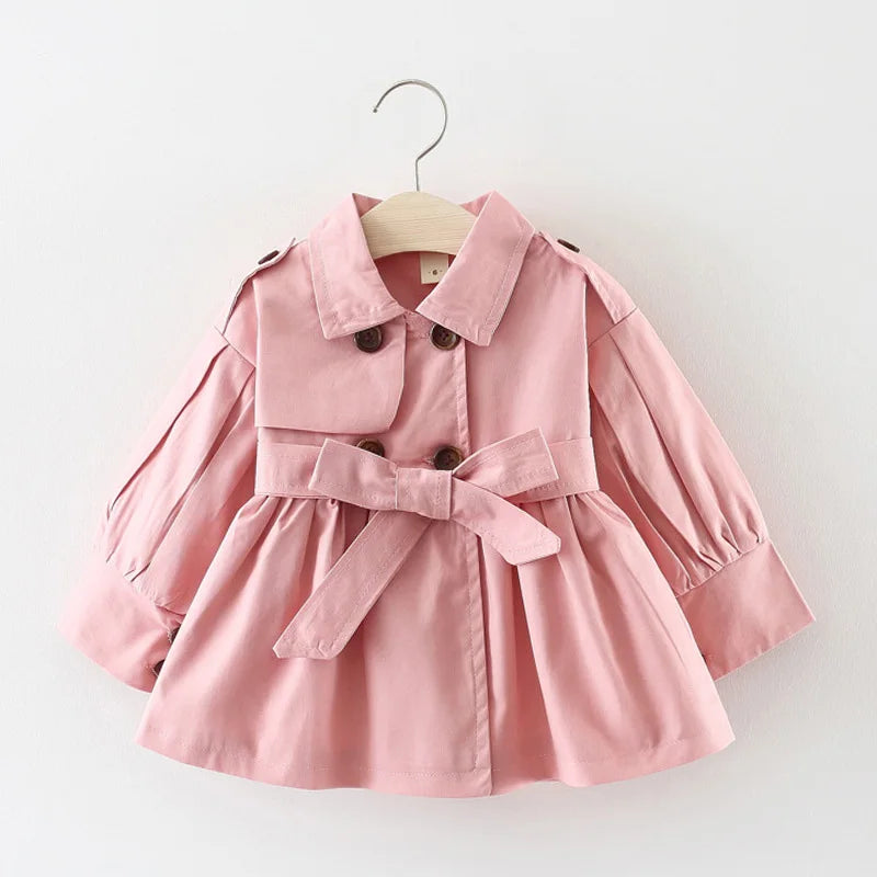 Moore Fashion Baby Trench Coat Cotton Autumn Spring Baby Girl Clothes Kids Jackets for Girls Coats Infant Outerwear.