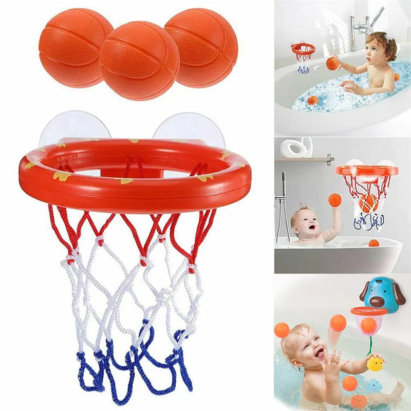 Baby Bath Toy Toddler Boy Water Toys Bathroom Bathtub Shooting Basketball Hoop with 3 Balls Kids Outdoor Play Set Cute Whale