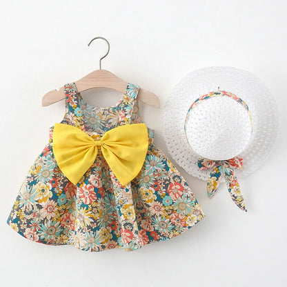 Mia~Mya~Mae 2023 Girls Cute Summer Sleeveless 2Piece Dress Set.