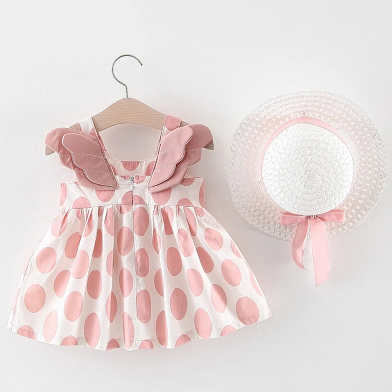 Mia~Mya~Mae 2023 Girls Cute Summer Sleeveless 2Piece Dress Set.