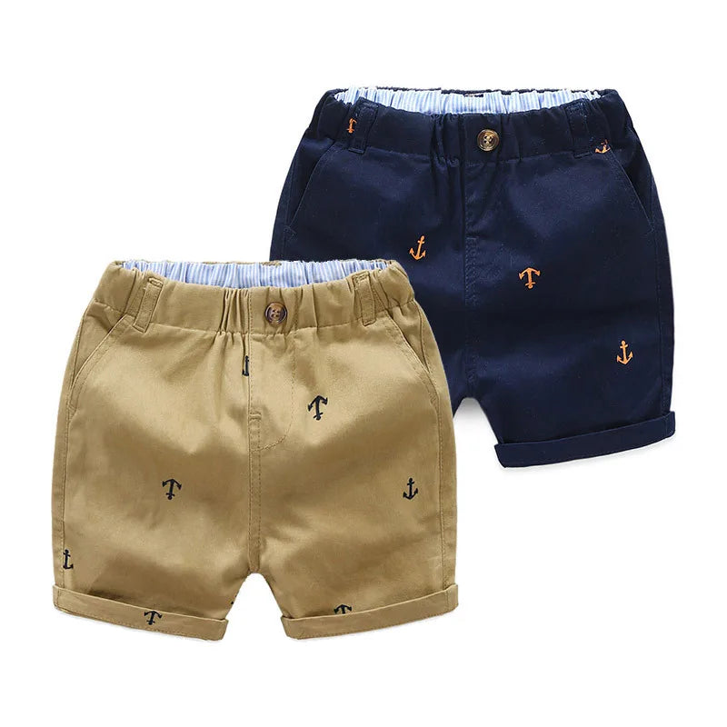 2024 Children Summer Cotton Anchor Boy Beach Shorts